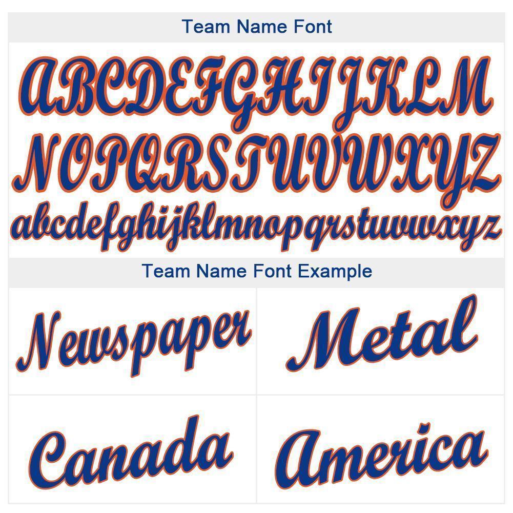 Custom White Royal Pinstripe Royal-Orange Baseball Jersey - Sky-Custom