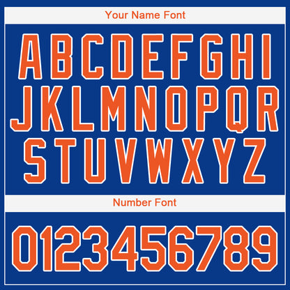 Custom Royal Orange-White Baseball Jersey - Sky-Custom
