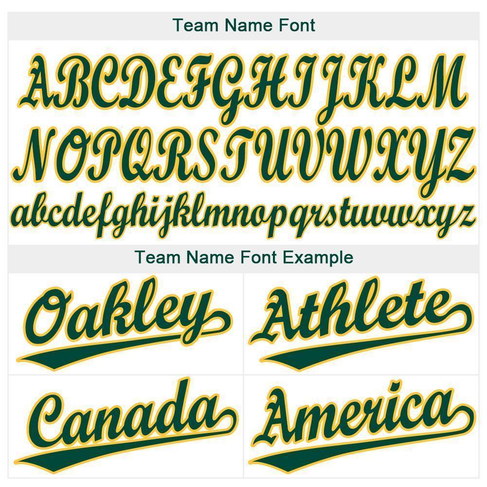 Custom White Green-Gold Baseball Jersey - Sky-Custom
