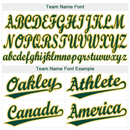 Custom White Green-Gold Baseball Jersey - Sky-Custom