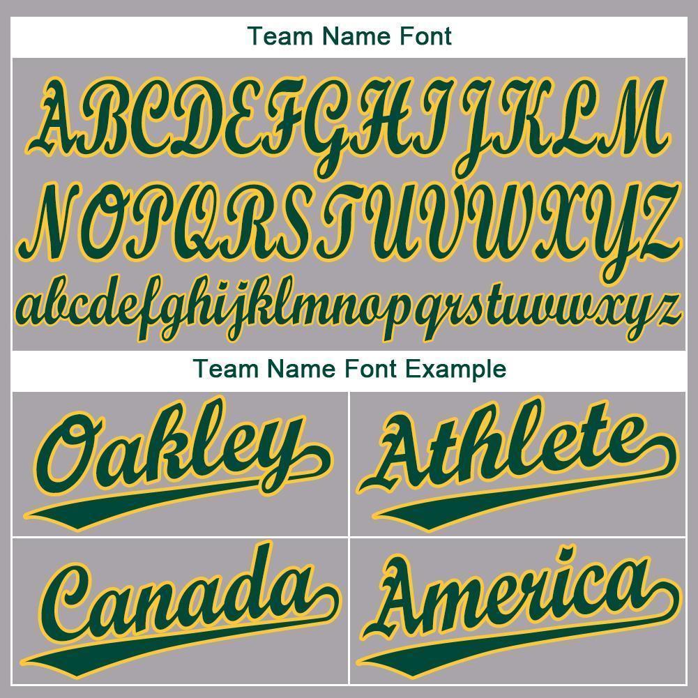 Custom Gray Green-Gold Baseball Jersey - Sky-Custom