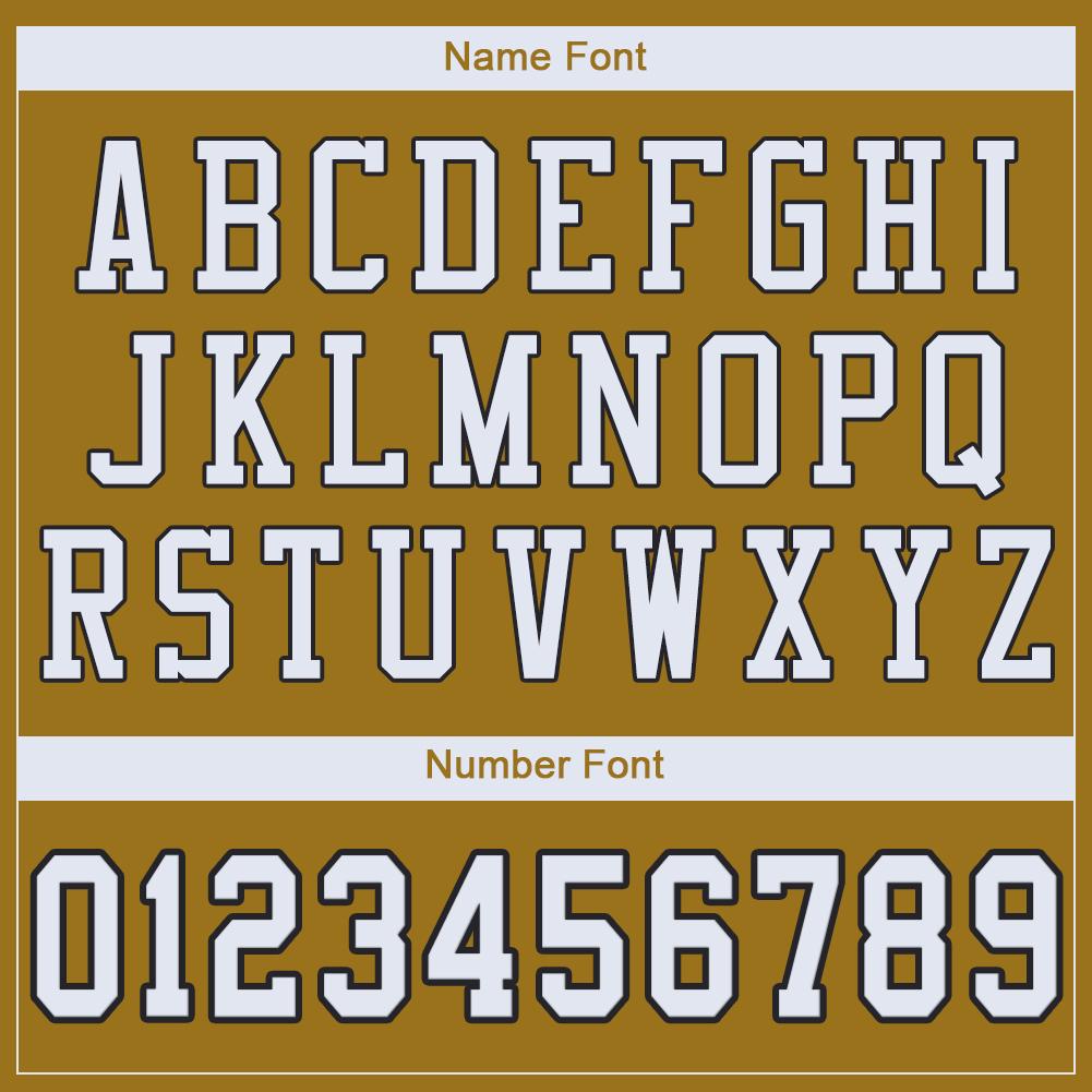 Custom Old Gold White-Black Mesh Authentic Football Jersey - Sky-Custom