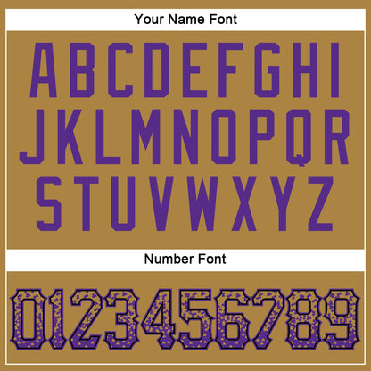 Custom Old Gold Purple-Black Authentic Drift Fashion Baseball Jersey - Sky-Custom