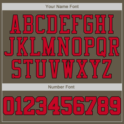 Custom Olive Red-Black Authentic Throwback Salute To Service Basketball Jersey - Sky-Custom