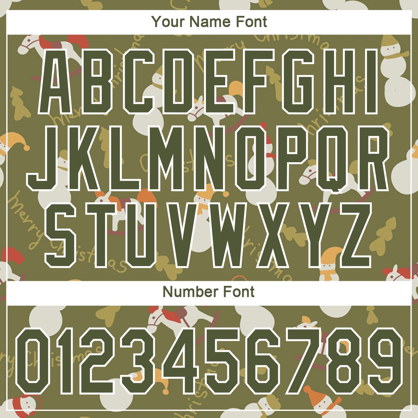 Custom Olive Olive-White Christmas 3D Authentic Salute To Service Baseball Jersey - Sky-Custom