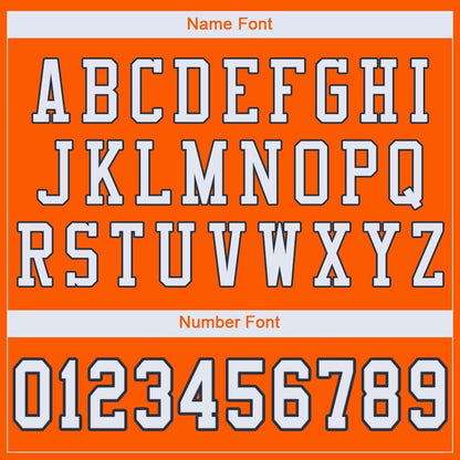 Custom Orange White-Navy Mesh Authentic Football Jersey - Sky-Custom