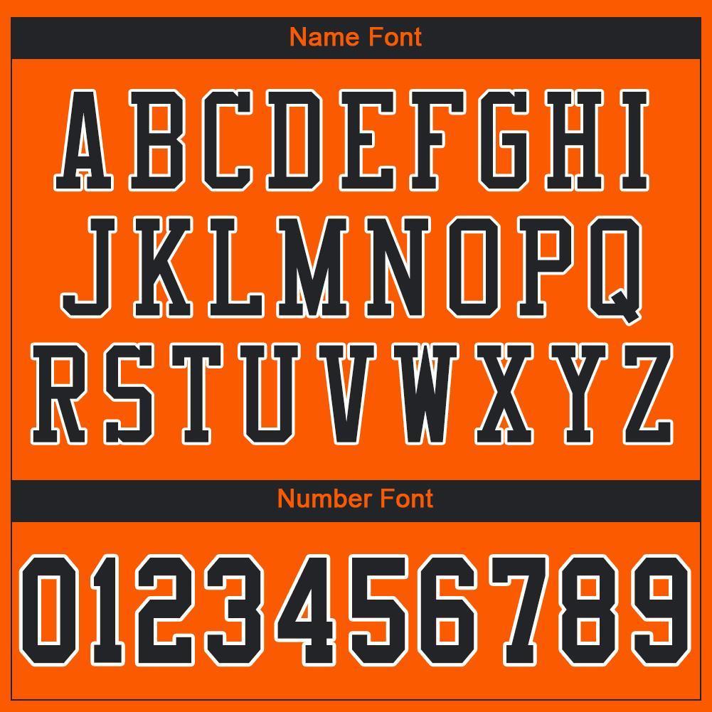 Custom Orange Black-White Mesh Authentic Football Jersey - Sky-Custom