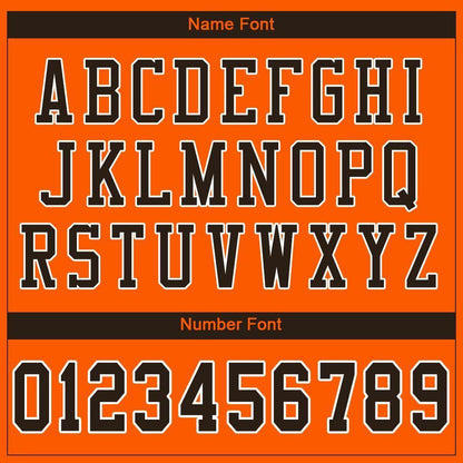 Custom Orange Brown-White Mesh Authentic Football Jersey - Sky-Custom