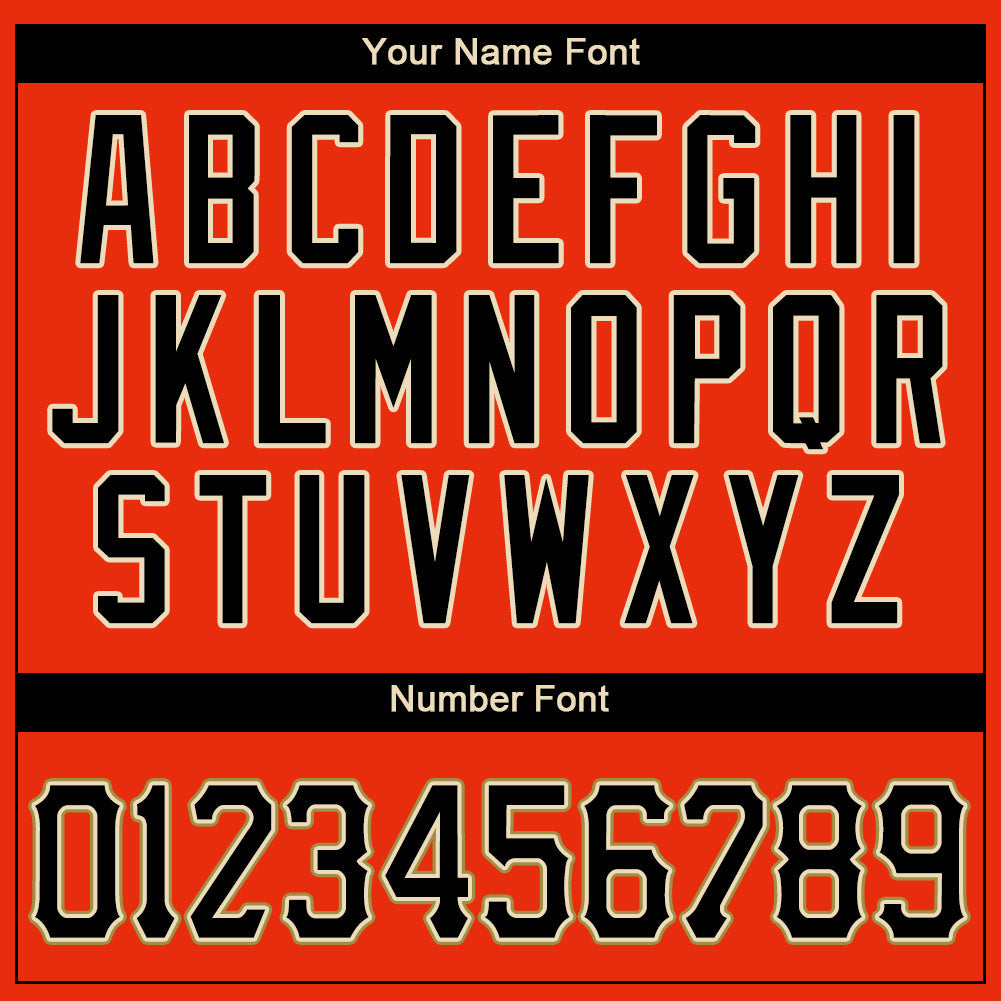 Custom Orange Black-Old Gold Authentic Baseball Jersey - Sky-Custom