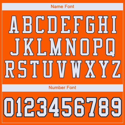 Custom Orange White-Navy Mesh Authentic Football Jersey - Sky-Custom