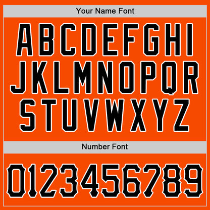 Custom Orange Black-White Authentic Baseball Jersey - Sky-Custom