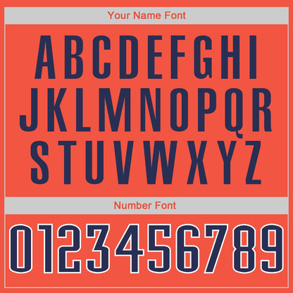 Custom Orange Navy-White Authentic Throwback Basketball Jersey - Sky-Custom