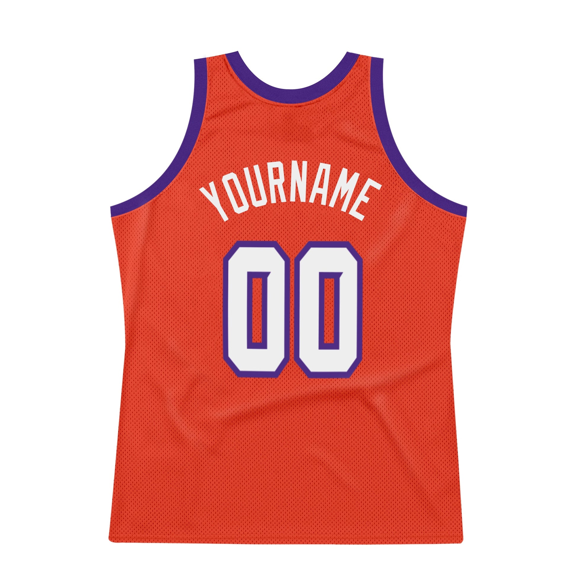 Custom Orange White-Purple Authentic Throwback Basketball Jersey - Sky-Custom