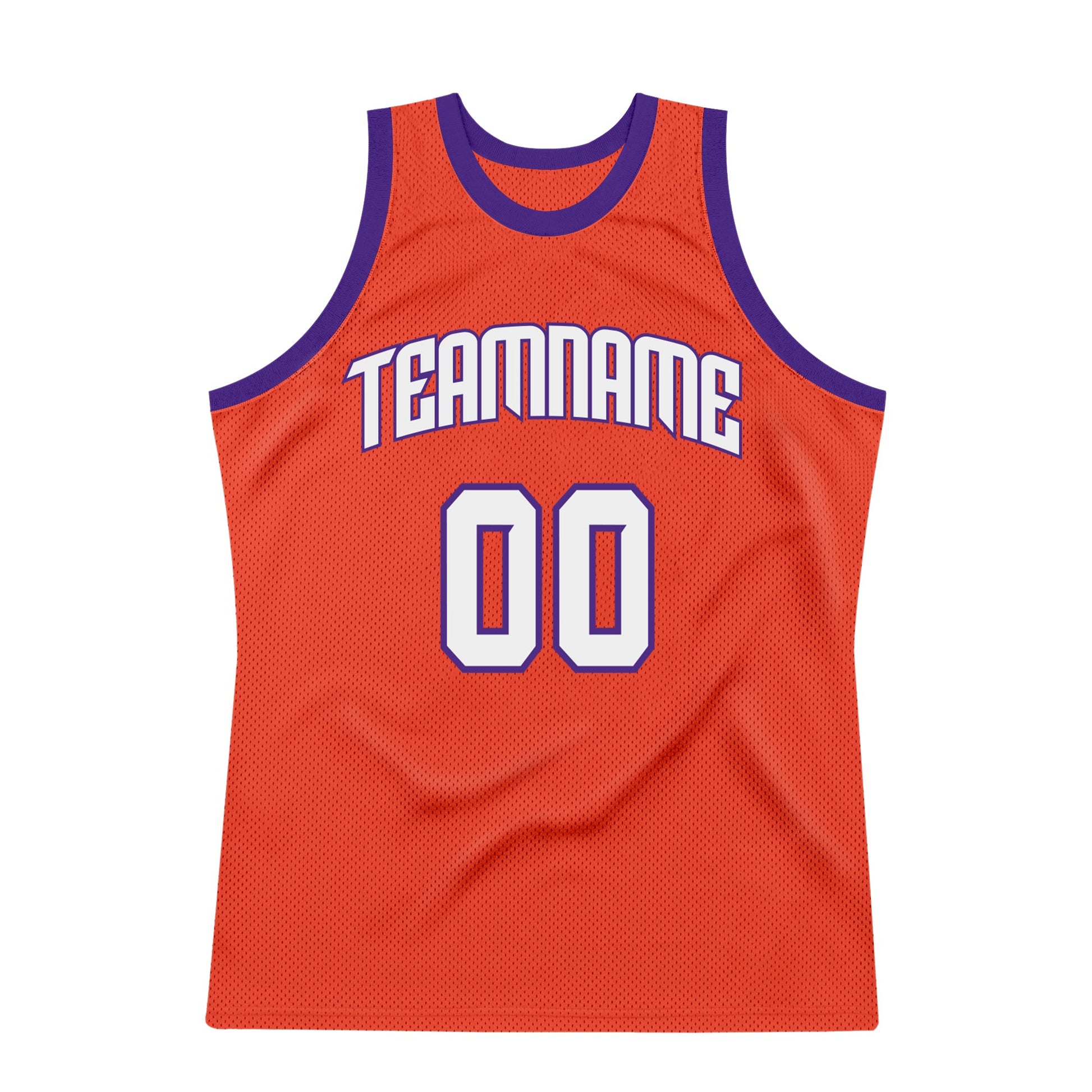 Custom Orange White-Purple Authentic Throwback Basketball Jersey - Sky-Custom