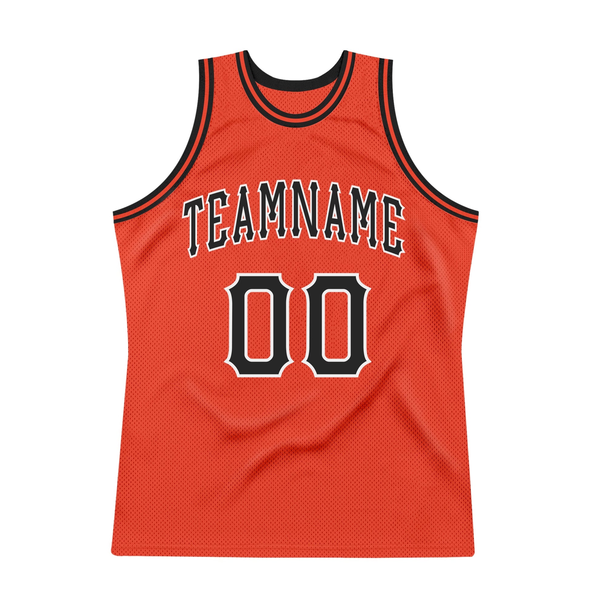 Custom Orange Black-White Authentic Throwback Basketball Jersey - Sky-Custom
