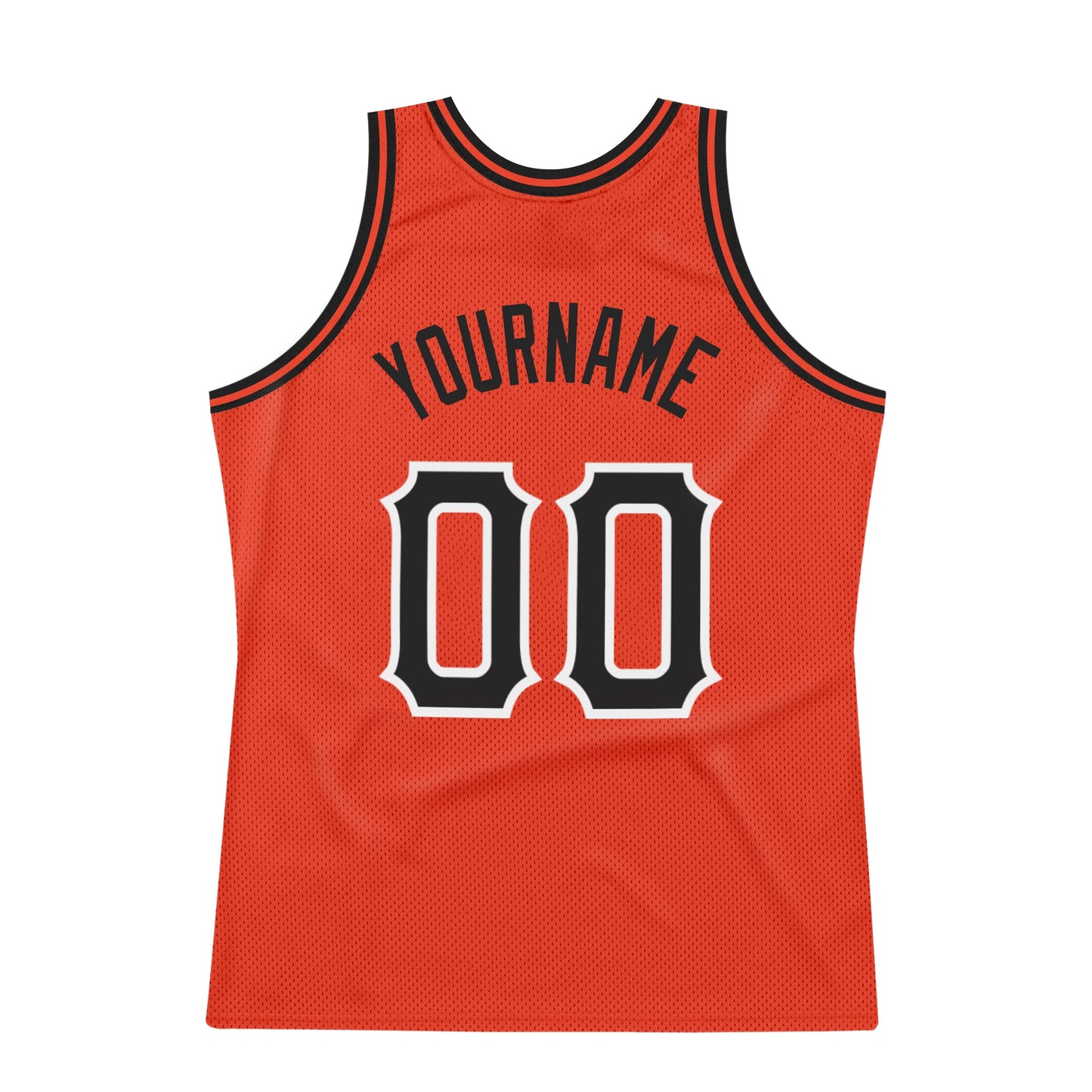 Custom Orange Black-White Authentic Throwback Basketball Jersey - Sky-Custom