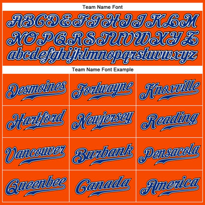 Custom Orange Black Pinstripe Royal-Black Authentic Baseball Jersey - Sky-Custom