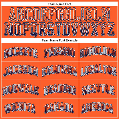 Custom Orange Navy-White Authentic Drift Fashion Baseball Jersey - Sky-Custom