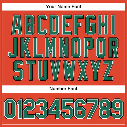 Custom Orange Black Pinstripe Kelly Green-White Authentic Basketball Jersey - Sky-Custom