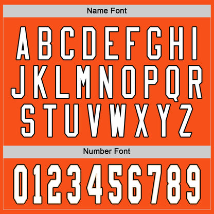 Custom Orange White-Black Hockey Jersey - Sky-Custom