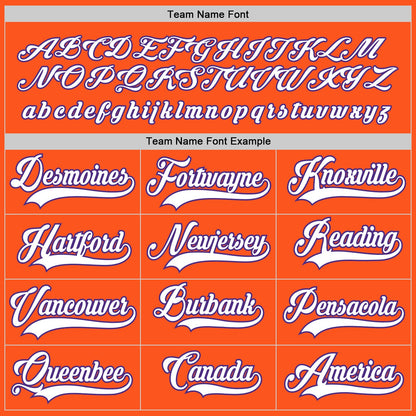 Custom Orange White-Purple Hockey Jersey - Sky-Custom