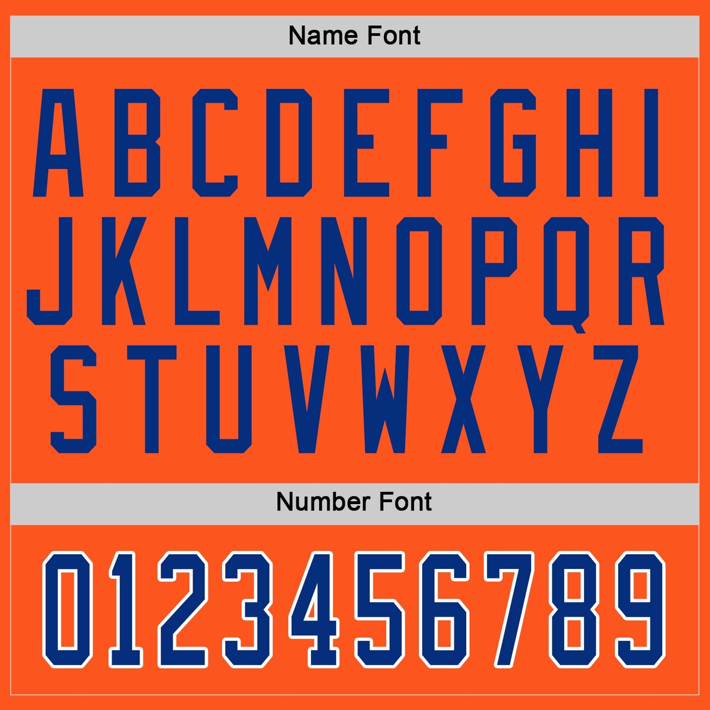 Custom Orange Royal-White Hockey Jersey - Sky-Custom