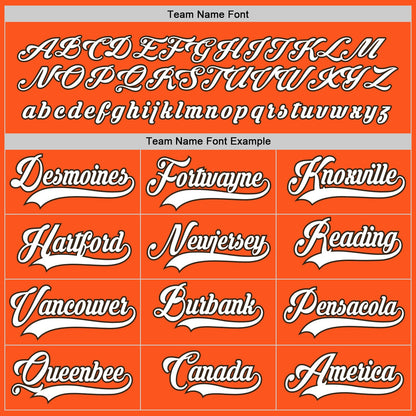 Custom Orange White-Brown Hockey Jersey - Sky-Custom