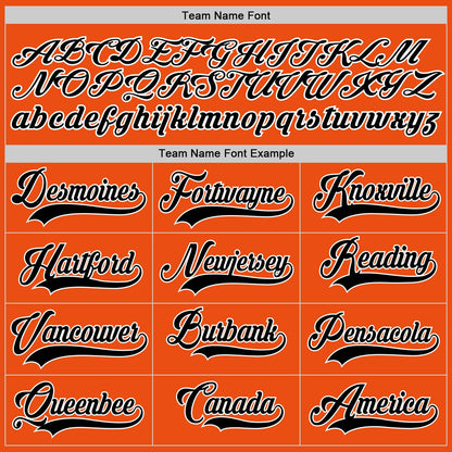 Custom Orange Black-White Authentic Baseball Jersey - Sky-Custom