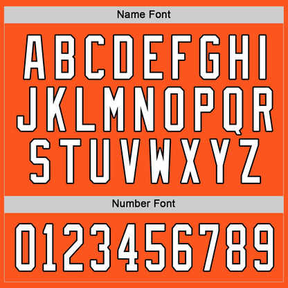 Custom Orange White-Black Hockey Jersey - Sky-Custom