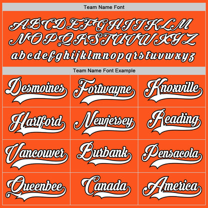 Custom Orange White-Black Hockey Jersey - Sky-Custom