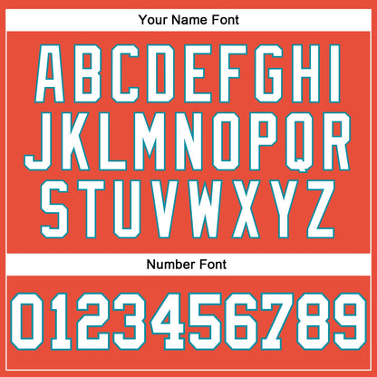 Custom Orange White-Teal Authentic Throwback Basketball Jersey - Sky-Custom