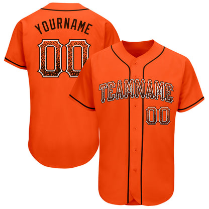 Custom Orange Brown-White Authentic Drift Fashion Baseball Jersey - Sky-Custom