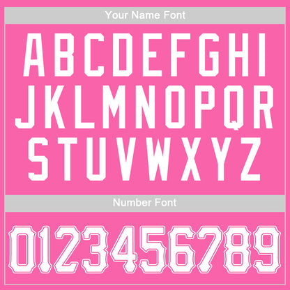 Custom Pink White Authentic Baseball Jersey - Sky-Custom