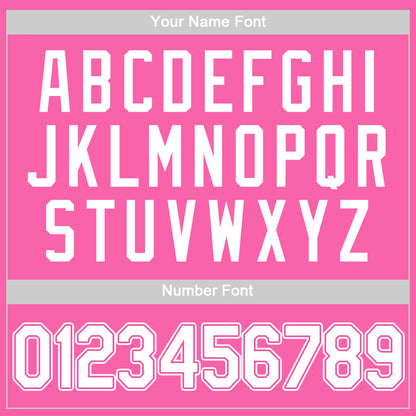 Custom Pink White Authentic Baseball Jersey - Sky-Custom