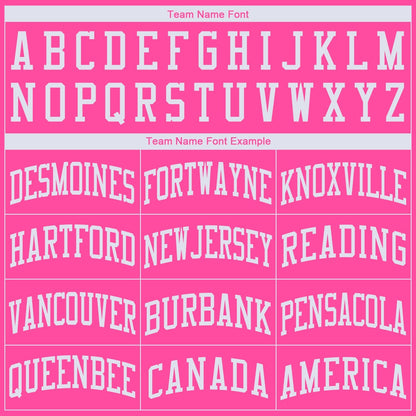 Custom Pink White Round Neck Basketball Jersey - Sky-Custom