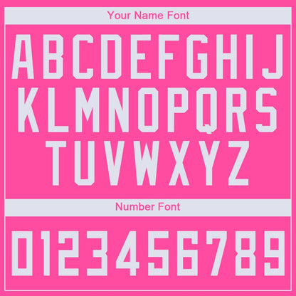 Custom Pink White Round Neck Basketball Jersey - Sky-Custom