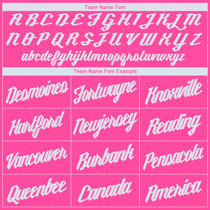 Custom Pink White Round Neck Basketball Jersey - Sky-Custom