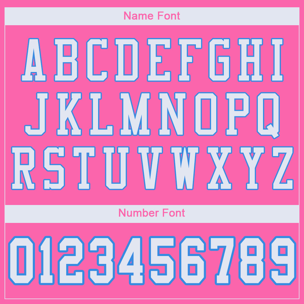 Custom Pink White-Powder Blue Mesh Authentic Football Jersey - Sky-Custom