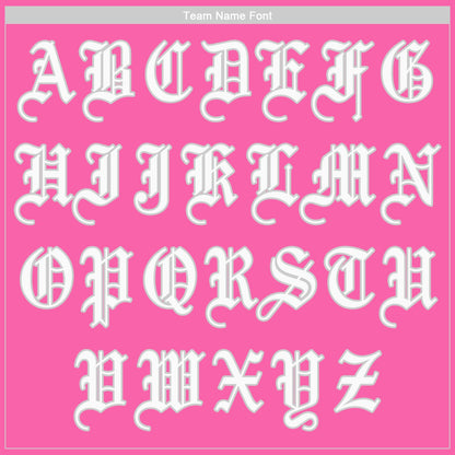 Custom Pink White-Gray Authentic Baseball Jersey - Sky-Custom