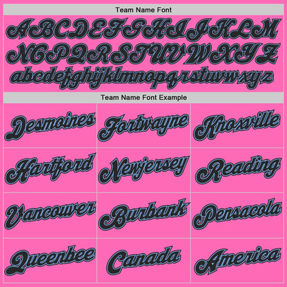 Custom Pink Black-Light Blue Authentic Throwback Basketball Jersey - Sky-Custom