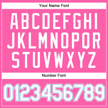 Custom Pink White Pinstripe White-Light Blue Authentic Basketball Jersey - Sky-Custom