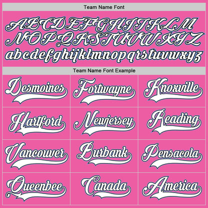 Custom Pink White-Light Blue Authentic Baseball Jersey - Sky-Custom