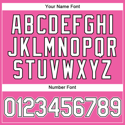 Custom Pink White-Black Authentic Baseball Jersey - Sky-Custom
