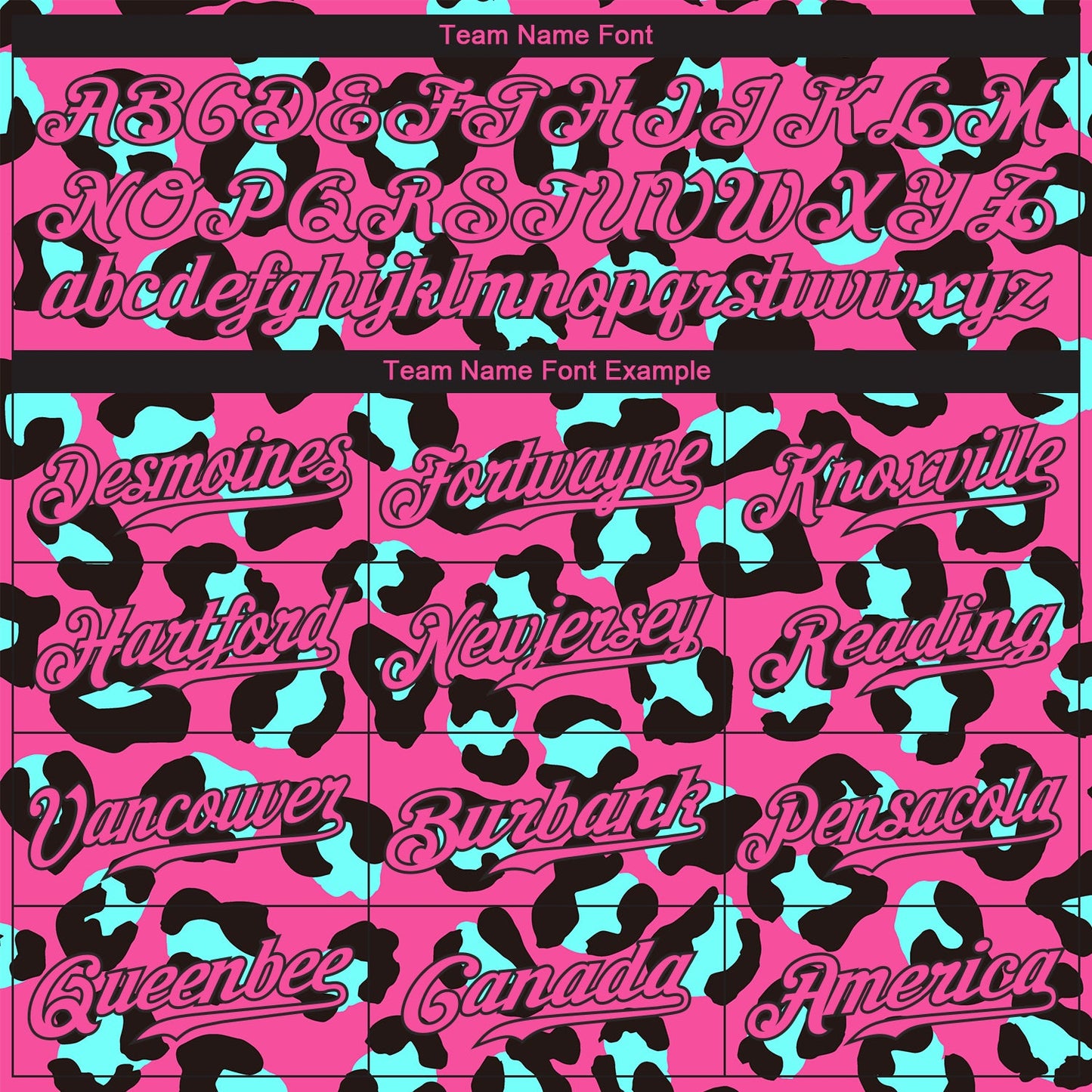 Custom Pink Pink-Black 3D Pattern Design Leopard Authentic Baseball Jersey - Sky-Custom