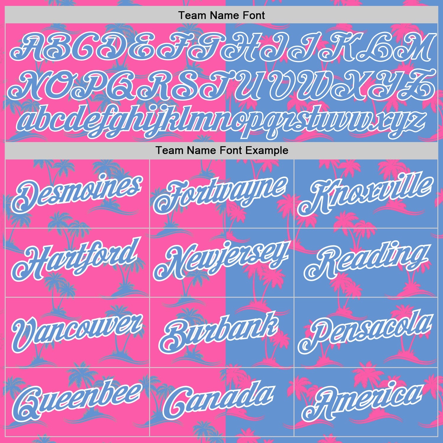 Custom Pink Light Blue-White 3D Pattern Hawaii Palm Trees Authentic Basketball Jersey - Sky-Custom