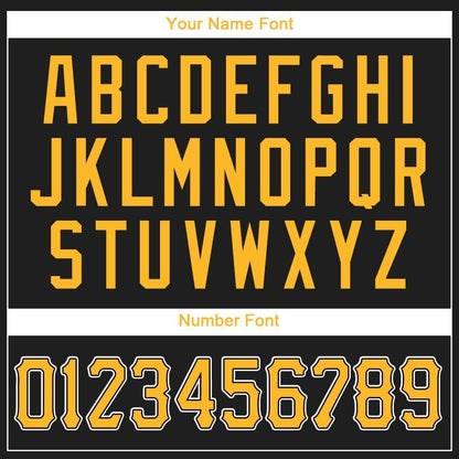 Custom Black Gold-White Baseball Jersey - Sky-Custom