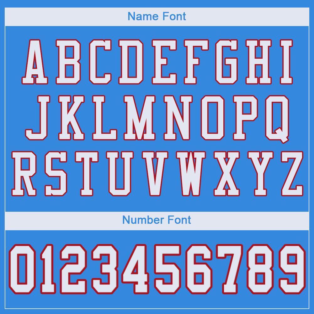 Custom Powder Blue White-Red Mesh Authentic Football Jersey - Sky-Custom