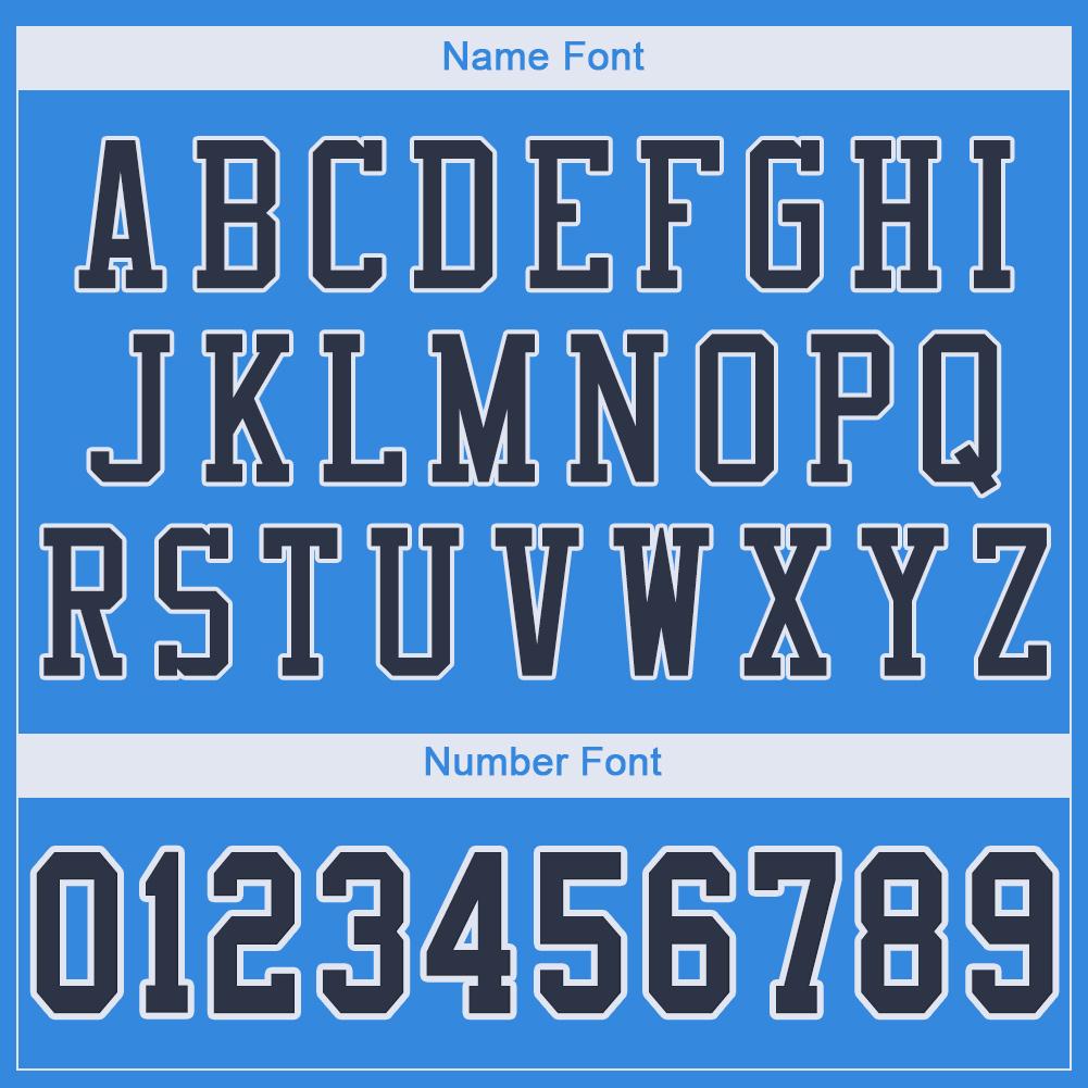 Custom Powder Blue Navy-White Mesh Authentic Football Jersey - Sky-Custom