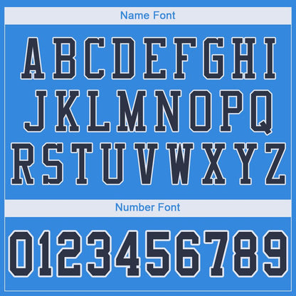 Custom Powder Blue Navy-White Mesh Authentic Football Jersey - Sky-Custom