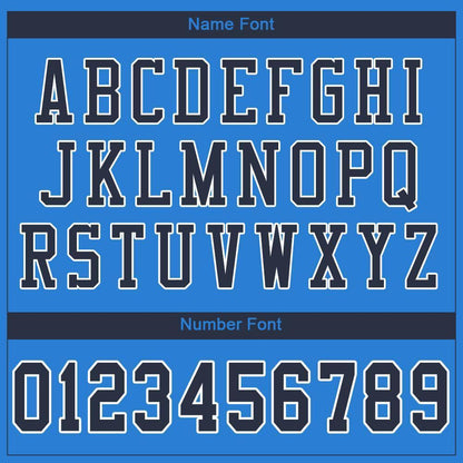 Custom Powder Blue Navy-White Mesh Authentic Football Jersey - Sky-Custom